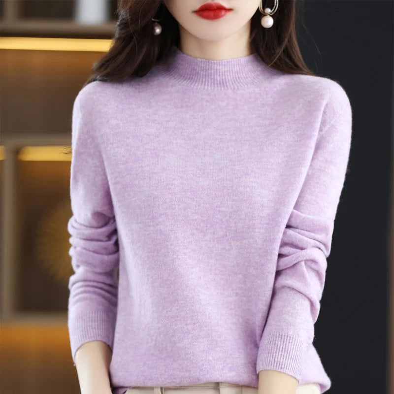 Alba Merino Mock-Neck Sweater