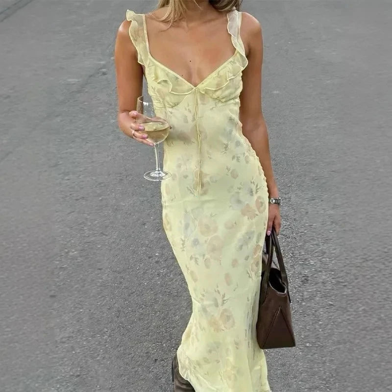 Amara Floral Backless Dress