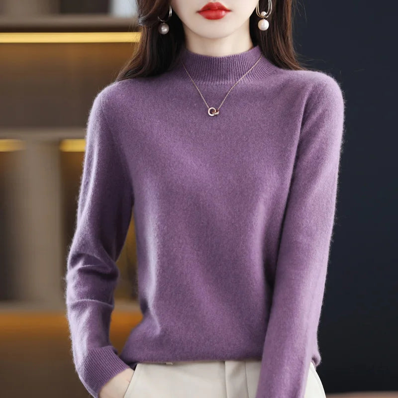 Alba Merino Mock-Neck Sweater