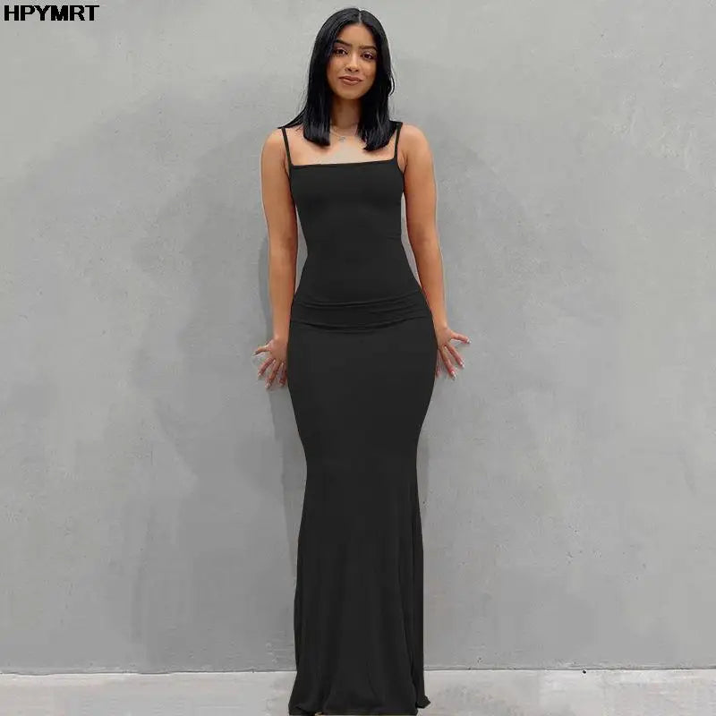 Lyra Satin Backless Maxi Dress