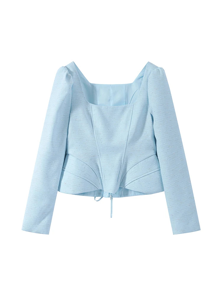 Wool-Blend Knit Top & Pants Set