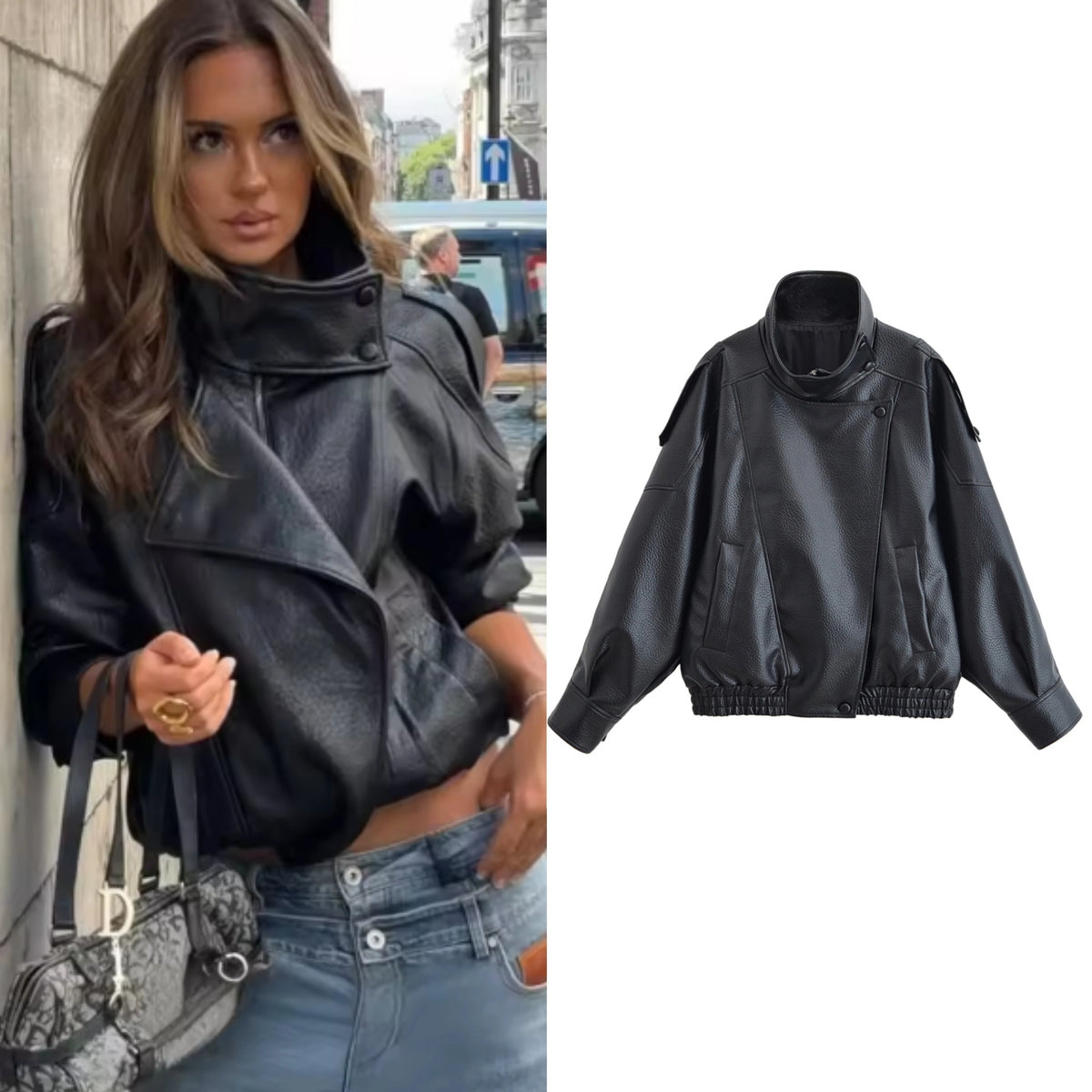 Maeve Faux-Leather Jacket