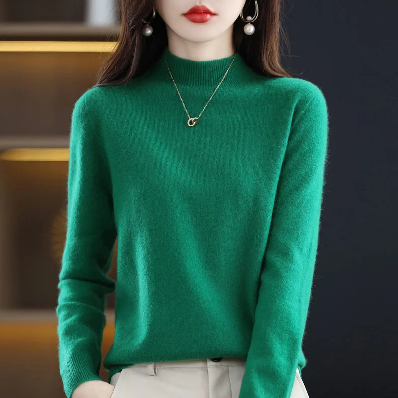Alba Merino Mock-Neck Sweater