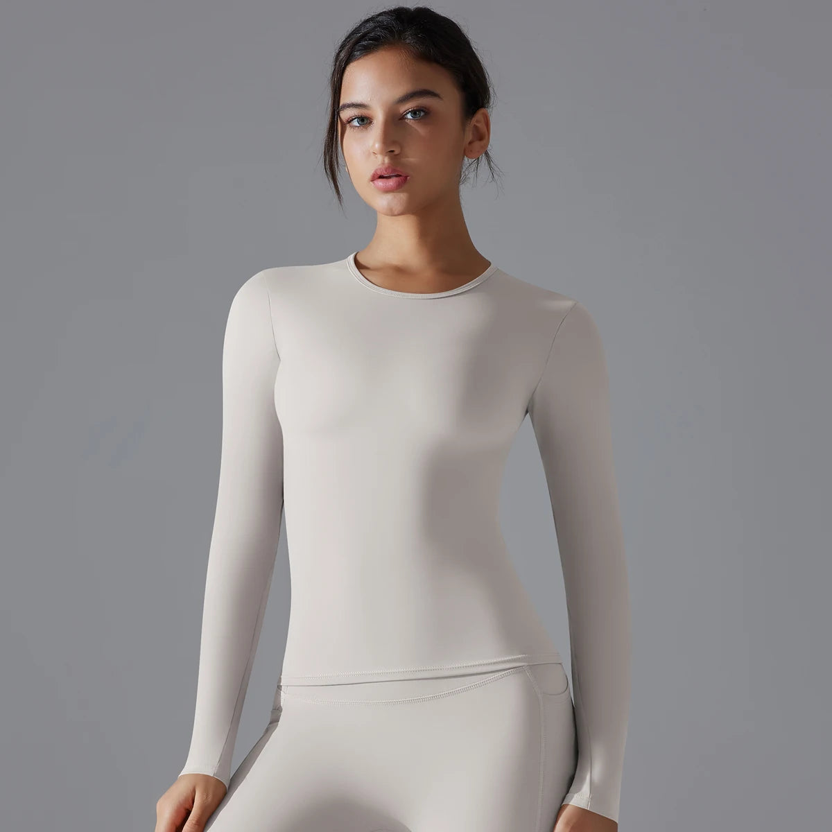 Long-Sleeve High-Elasticity Workout Sports Top