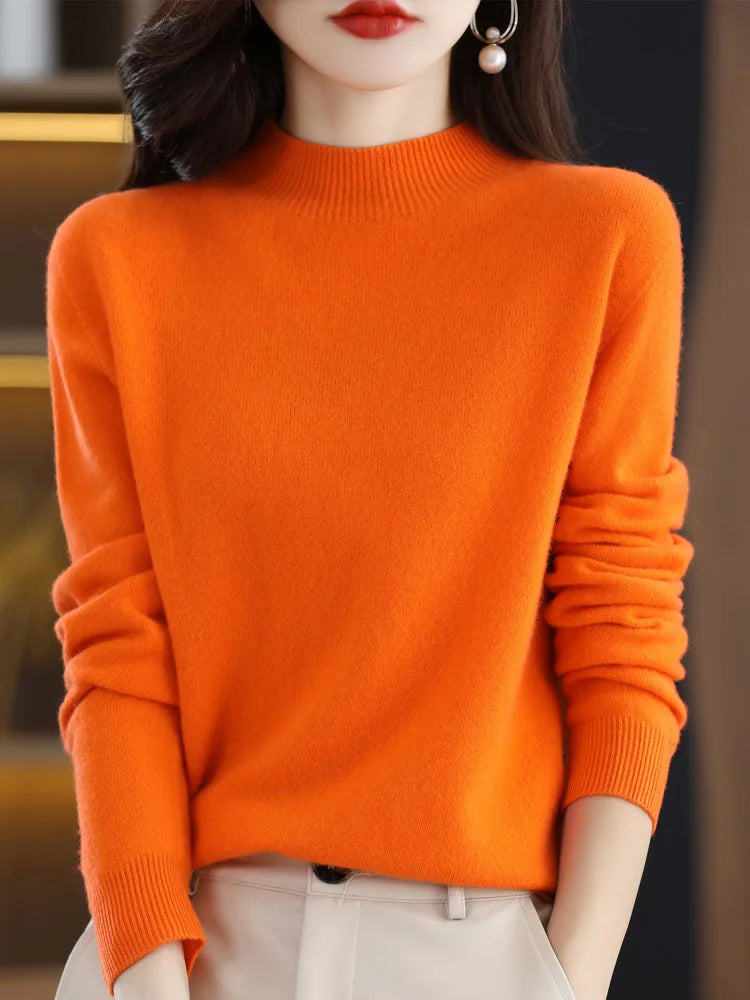 Alba Merino Mock-Neck Sweater