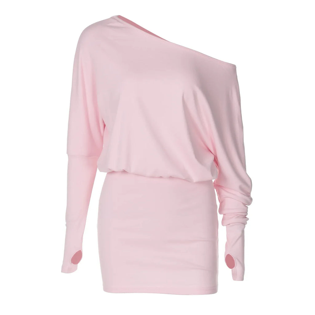 Mila Off-Shoulder Long-Sleeve Mini Dress