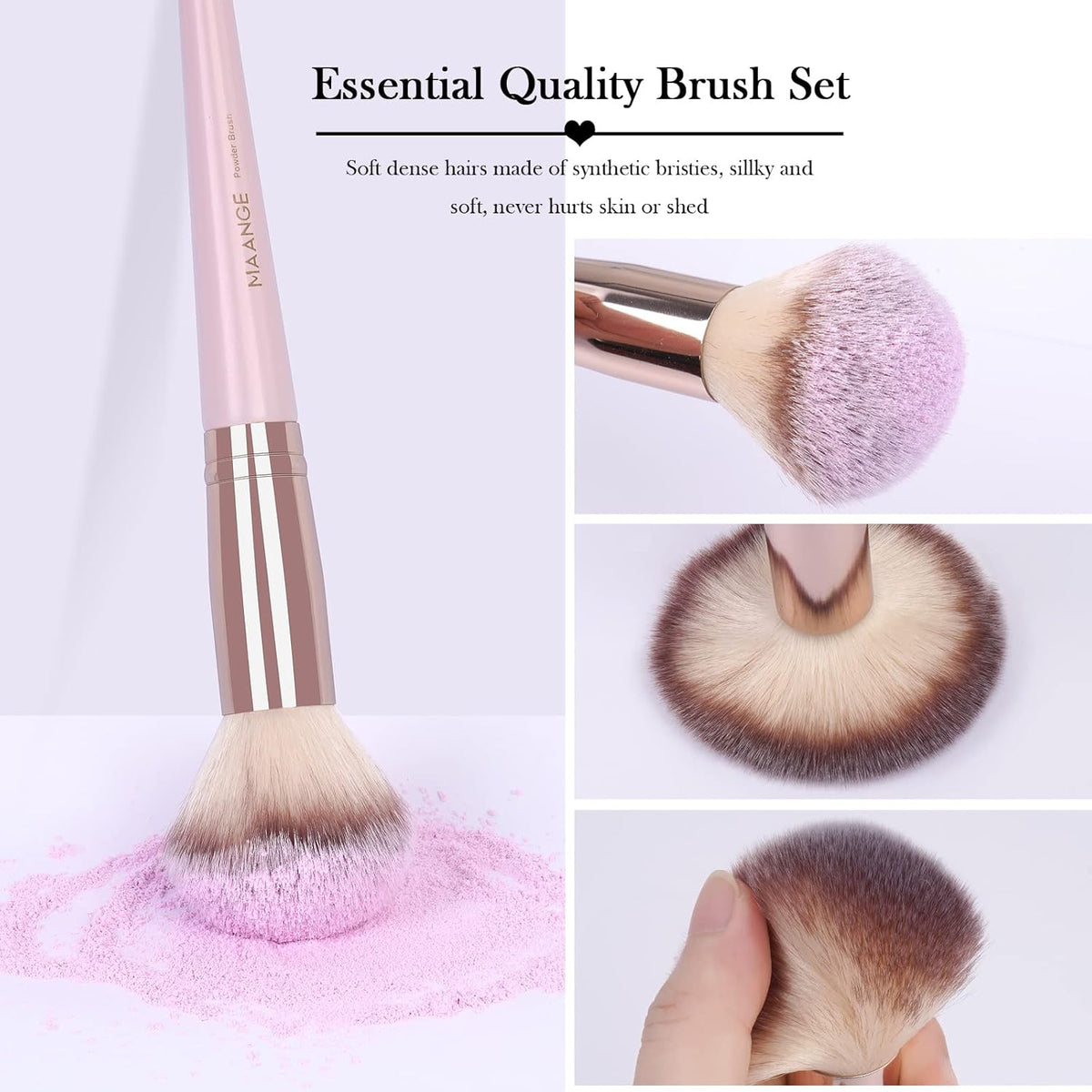 Blushenne 18-Piece Professional Makeup Brush Set with Travel Case