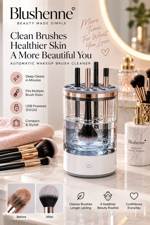 Blushenne Automatic Makeup Brush Cleaner beauty product hero image