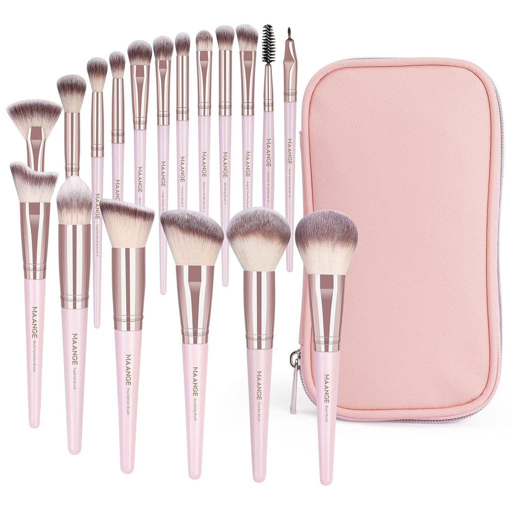 Blushenne 18-Piece Professional Makeup Brush Set with Travel Case